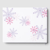 ウィンターワンダーランドベイビーシャワースノーフレークホリデー ゲストブック (裏面)