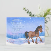 ウィンターワンダーランドベイホース&スノー誕生日 招待状 (スタンド正面)