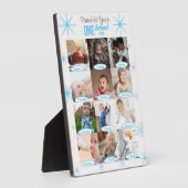 ウィンターワンダーランドベビーの1年目のフォトコラージュ フォトプラーク (側面)