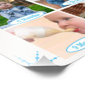 ウィンターワンダーランドベビーの1年目のフォトコラージュ フォトプリント            (角)