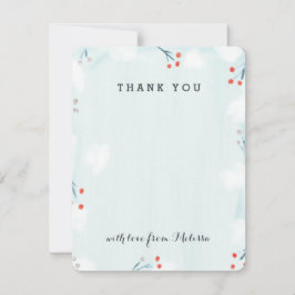 ウィンターワンダーランドベビーシャワーサンキューカード サンキューカード