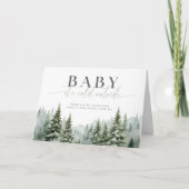 ウィンターワンダーランドベビーシャワーサンキューカード サンキューカード (正面)