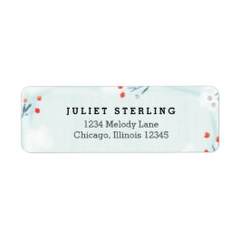 ウィンターワンダーランドベビーシャワー差出人住所ラベル ラベル