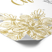 ウィンターワンダーランドホットチョコレートシルバー金ゴールド ポスター (角)