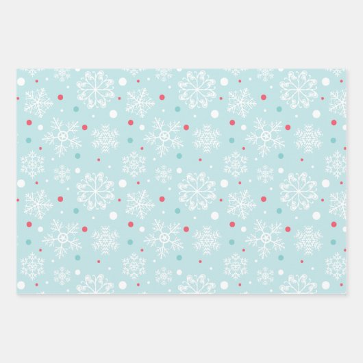 ウィンターワンダーランドホリデークリスマス ラッピングペーパーシート (正面)