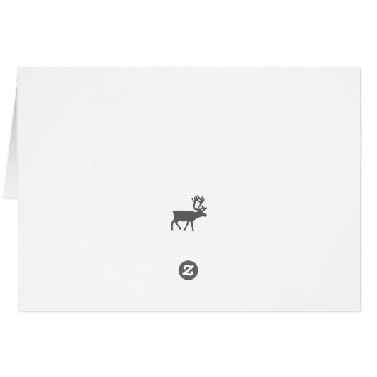 ウィンターワンダーランドホリデーグリーティングカード – 赤 (裏面横)