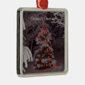 ウィンターワンダーランドホリデーツリーライツ メタルオーナメント (右)