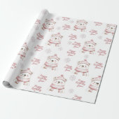 ウィンターワンダーランドホワイトベアハッピーバースデー ラッピングペーパー (アンロールド)