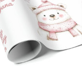 ウィンターワンダーランドホワイトベアハッピーバースデー ラッピングペーパー (ロールコーナー)