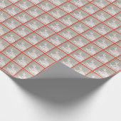 ウィンターワンダーランドボルゾイラッピング紙 ラッピングペーパー (角)