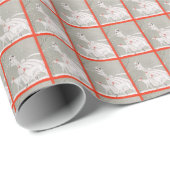 ウィンターワンダーランドボルゾイラッピング紙 ラッピングペーパー (ロールコーナー)