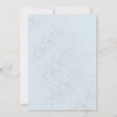 ウィンターワンダーランドボーイガールファーストファースト誕生日キツネ 招待状 (裏面)