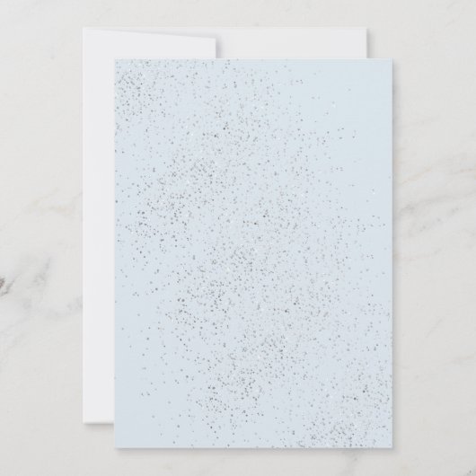 ウィンターワンダーランドボーイガールファーストファースト誕生日キツネ 招待状 (裏面)