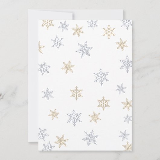 ウィンターワンダーランドボーイファースト誕生日 招待状 (裏面)