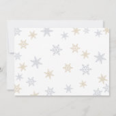 ウィンターワンダーランドボーイ第1誕生日写真 招待状 (裏面)