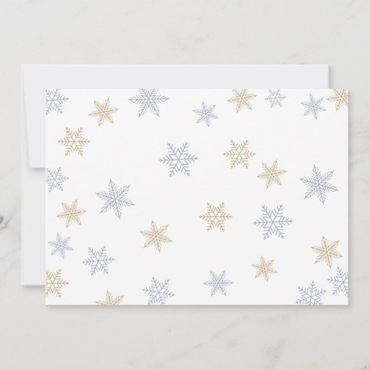 ウィンターワンダーランドボーイ第1誕生日写真 招待状 (裏面)