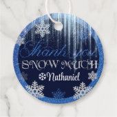 ウィンターワンダーランドボーイ誕生日メッセージカード フェイバータグ (正面)