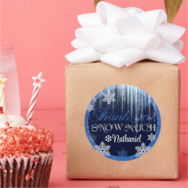 ウィンターワンダーランドボーイ誕生日 ラウンドシール