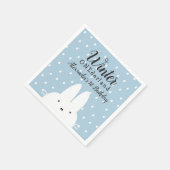 ウィンターワンダーランドボーイ1stバースデーブルー スタンダードカクテルナプキン (角)