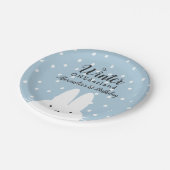 ウィンターワンダーランドボーイ1stバースデーブルー ペーパープレート (アングル)