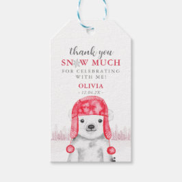 ウィンターワンダーランドポーラベアガールウィープギフト感謝していギフト ギフトタグ