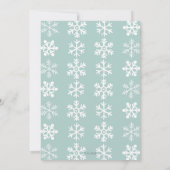 ウィンターワンダーランドポーラベアファースト誕生日 招待状 (裏面)