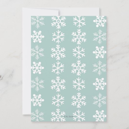 ウィンターワンダーランドポーラベアファースト誕生日 招待状 (裏面)