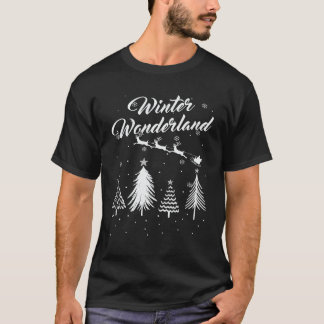 ウィンターワンダーランドマイクリスマスパジャマファミリークリスマス Tシャツ