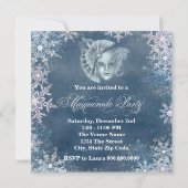 ウィンターワンダーランドマスカレードパーティの招待状 招待状 (裏面)