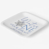 ウィンターワンダーランドミニマリスト少年1歳の誕生日 ペーパープレート (傾斜あり)