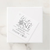 ウィンターワンダーランドミニマリスト銀1歳の誕生日 フェイバータグ (インサイチュ)