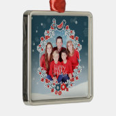 ウィンターワンダーランドユアフォトクリスマスリース メタルオーナメント (右)