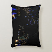 ウィンターワンダーランドライトブルー&ホワイトホリデー アクセントクッション (正面(垂直))