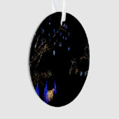 ウィンターワンダーランドライトブルー&ホワイトホリデー オーナメント (正面)