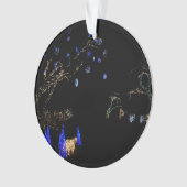 ウィンターワンダーランドライトブルー&ホワイトホリデー オーナメント (正面)