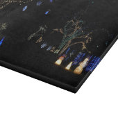 ウィンターワンダーランドライトブルー&ホワイトホリデー カッティングボード (角)