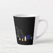 ウィンターワンダーランドライトブルー&ホワイトホリデー カフェラテマグ (右)