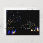 ウィンターワンダーランドライトブルー&ホワイトホリデー シーズンポストカード (正面/裏面)