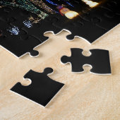 ウィンターワンダーランドライトブルー&ホワイトホリデー ジグソーパズル (側面)