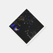 ウィンターワンダーランドライトブルー&ホワイトホリデー スタンダードカクテルナプキン (角)