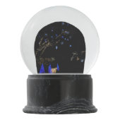 ウィンターワンダーランドライトブルー&ホワイトホリデー スノーグローブ (裏面)