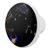 ウィンターワンダーランドライトブルー&ホワイトホリデー セラミックノブ (右)