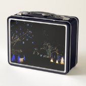 ウィンターワンダーランドライトブルー&ホワイトホリデー メタルランチボックス (裏面)