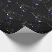 ウィンターワンダーランドライトブルー&ホワイトホリデー ラッピングペーパー (角)