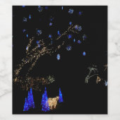 ウィンターワンダーランドライトブルー&ホワイトホリデー ワインラベル (シングルラベル)