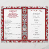 ウィンターワンダーランドラブハート結婚式 プログラム – 赤 (裏面)