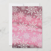 ウィンターワンダーランドリトルプリンセスガールベビーシャワー 招待状 (裏面)