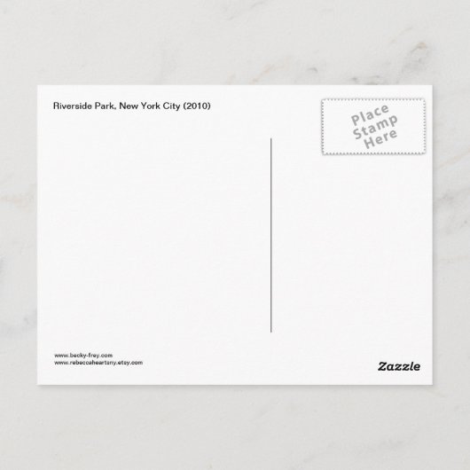 ウィンターワンダーランドリバーサイドパークニューヨークNYC ポストカード (裏面)