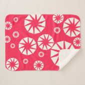 ウィンターワンダーランドレッド&ホワイトスロー シェルパブランケット (正面(横))