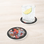 ウィンターワンダーランドレッド（鳥）ショウジョウコウカンチョウ コースター (側面)